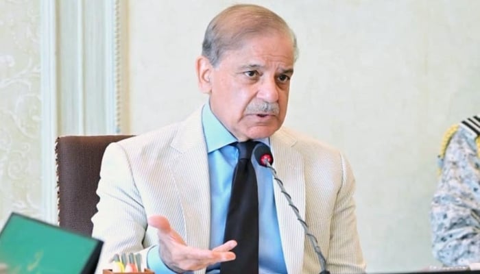 Prime Minister Muhammad Shehbaz Sharif chairs a meeting on water resources and storage, June 05, 2025. — APP