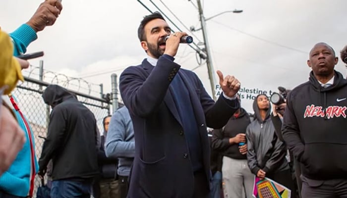 Zohran Mandani addressing a protest in Newark, New Jersey. — Instagram/zohrankmamdani