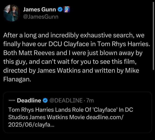James Gunn announces major update on Clayface casting
