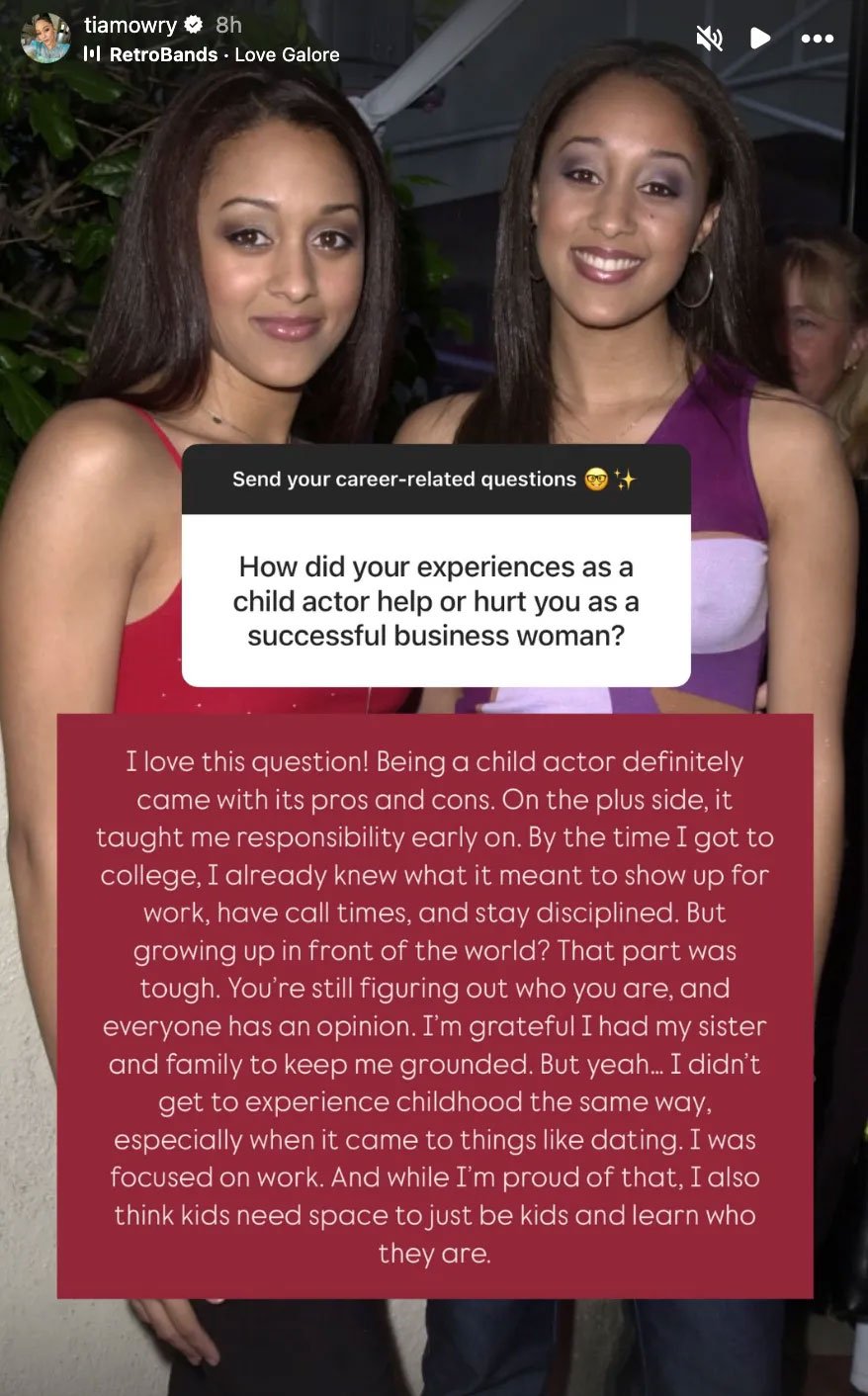 Tia Mowry reveals hidden cost of childhood spent under spotlight