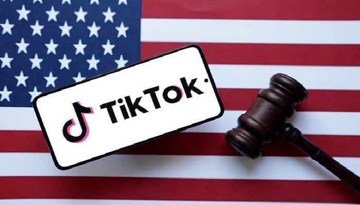 Tik Tok logo, the US flag and a judge gavel are seen in this illustration taken, August 6, 2024. — Reuters