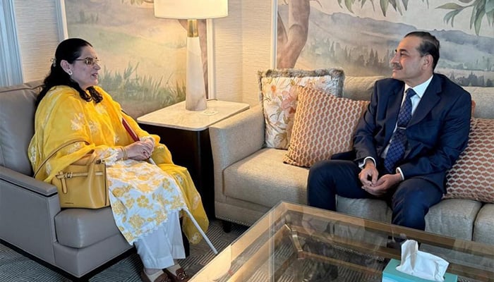 COAS Field Marshal Syed Asim Munir meets Saima Saleem, a visually impaired Pakistani diplomat to the UN. — ISPR