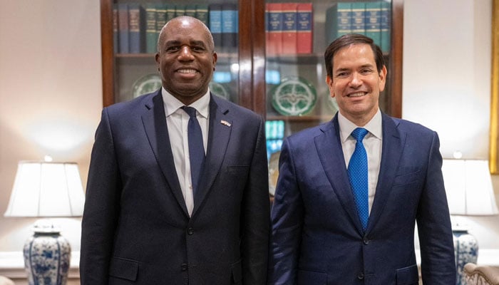 British Foreign Secretary David Lammy (left) meets US Secretary of State Marco Rubio in Washington on June 19, 2025. — X@DavidLammy