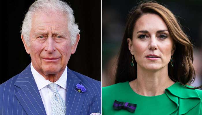 King Charles beams as he talks to Kate Middletons mother