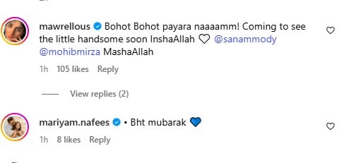 Sanam Saeed, Mohib Mirza announce birth of baby boy