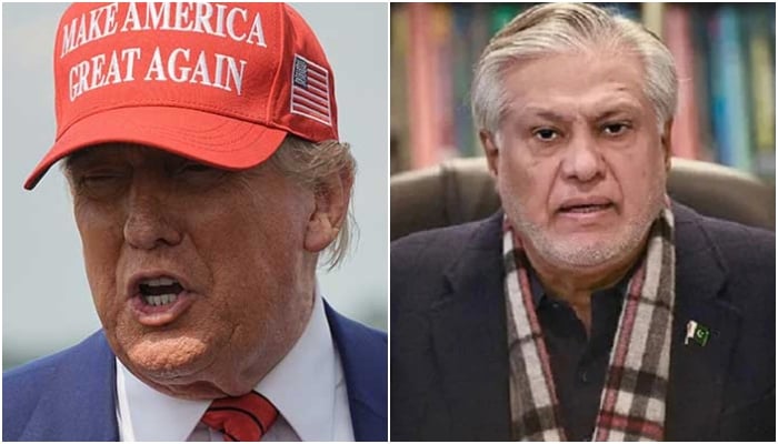 US President Donald Trump (left) and Deputy Prime Minister and Foreign Minister Ishaq Dar. — Reuters/APP/File