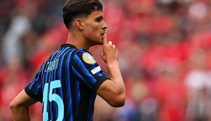 Inter Milans Valentin Carboni celebrates scoring their second goal against Urawa Red Diamonds at Lumen Field, Seattle, Washington, US on June 21, 2025. — Reuters