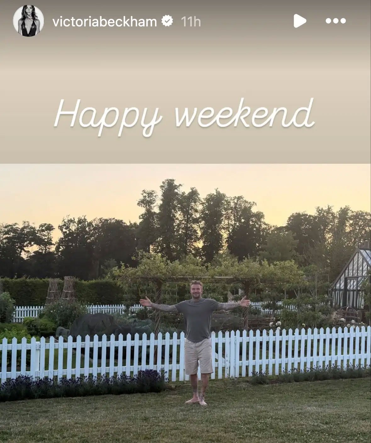 David Beckham shares hilarious gardening moment