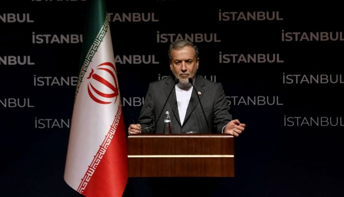 Iranian Foreign Minister Abbas Araghchi speaks at a press conference during the OIC summit in Istanbul, Turkiye, June 22, 2025. — AFP