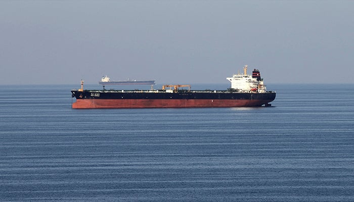 This file photo shows oil tankers passing through the Strait of Hormuz. — Reuters