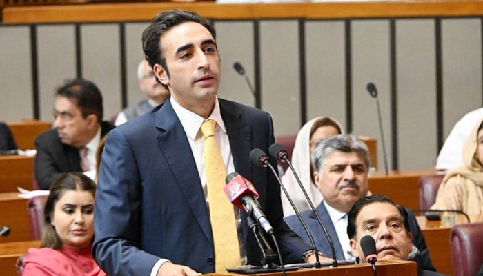 PPP Chairman Bilawal Bhutto-Zardari speaks during National Assembly session on June 23, 2025. — X@NAofPakistan