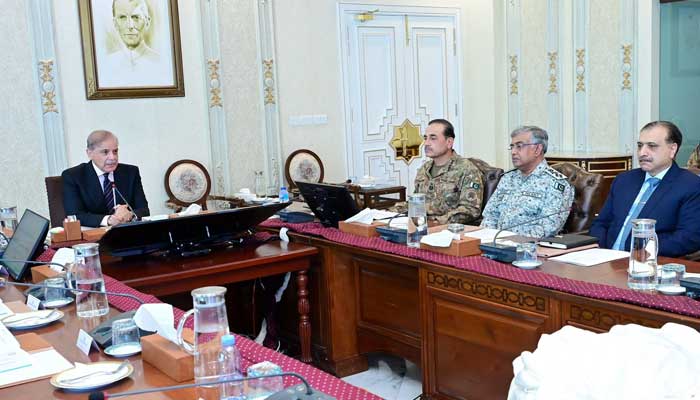 Prime Minister Shehbaz Sharif chairs National Security Committee in Islamabad on June 23, 2025. — X/GovtofPakistan