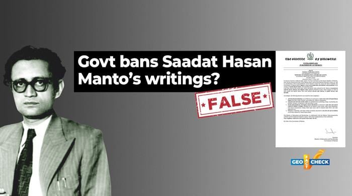 Fact-check: Notification claiming ban on Saadat Hasan Manto's writings is fake