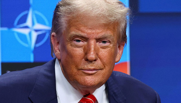 US President Donald Trump reacts during a press conference at a NATO summit in The Hague, Netherlands June 25, 2025. — Reuters