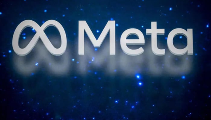 Meta logo seen on a digital screen. — AFP