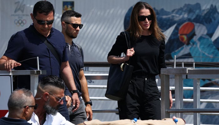 Jordans Queen Rania departs from Marco Polo Airport ahead of the anticipated wedding of Amazon founder Jeff Bezos and Lauren Sanchez in Venice, Italy, June 26, 2025. — Reuters