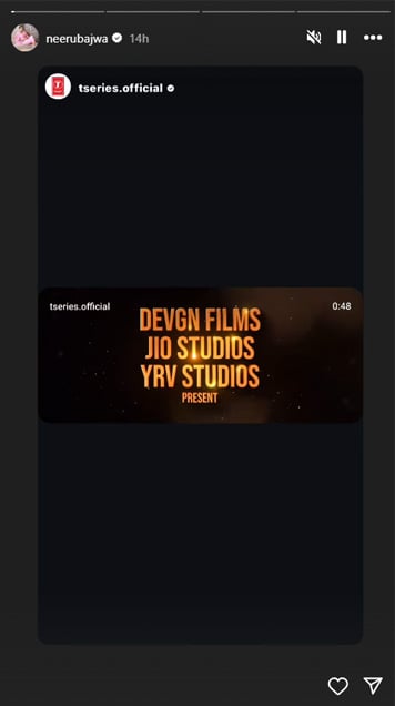 Screenshot of Neerus Instagram story.
