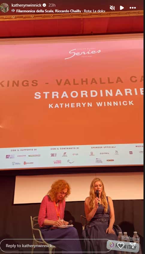 Lagertha returns: Katheryn Winnick shines at Vikings: Valhalla event in Italy