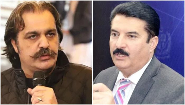 KP Chief Minister Ali Amin Gandapur (left) and KP Governor Faisal Karim Kundi. — Facebook@Ali Amin Khan Gandapur/Radio Pakistan/File