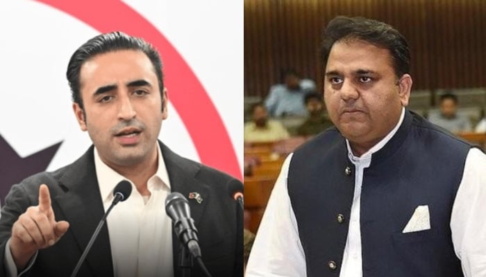 Pakistan People’s Party Chairman Bilawal Bhutto Zardari and former Pakistan Tehreek-e-Insaf leader Fawad Chaudhry. — X/@PPPmediacell/NAofPakistan