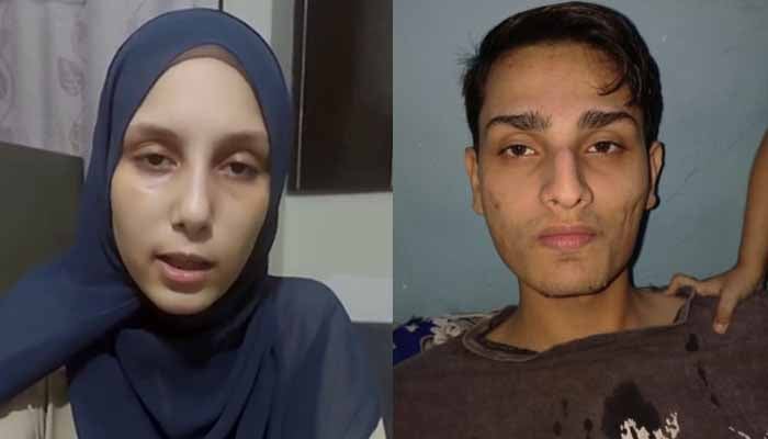 Tunisian woman, Senda Ayari, and her former husband, Muhammad Amir. — Geo News