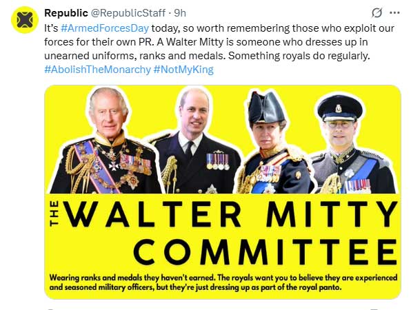 King Charles, Prince William mocked for wearing army uniforms