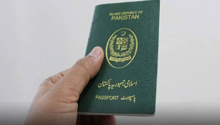This photograph shows a Pakistani passport. — APP/file