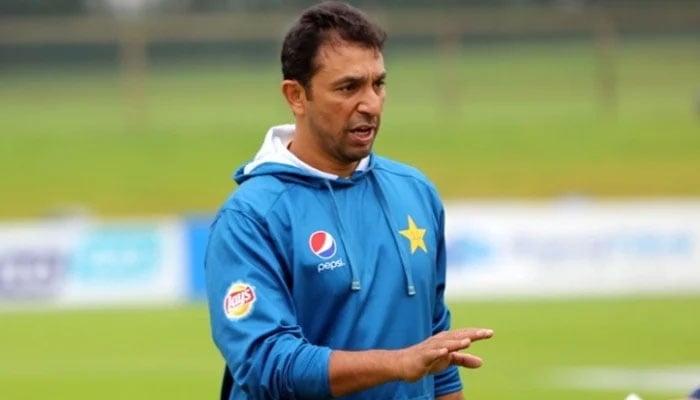 Former Pakistan cricketer Azhar Mahmood pictured during a training session. — PCB/File
