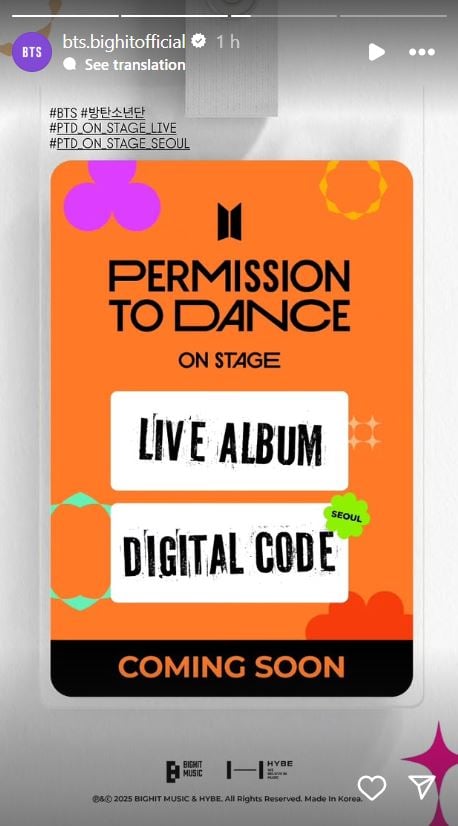 BTS announces first ever live album after returning from military