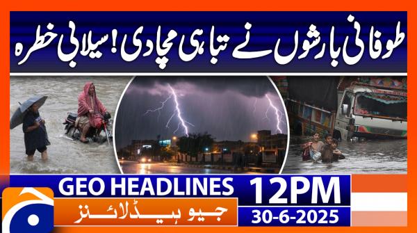 Headlines Geo News 12 PM - 30 June 2025