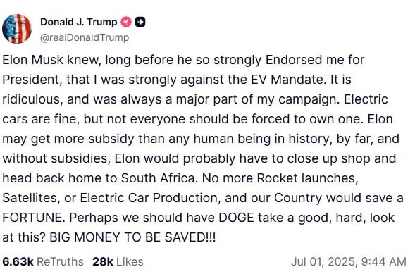 Elon can lose a lot more: Trump says will take a look at deporting Musk