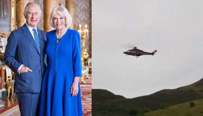 King Charles, Queen Camilla board helicopter after scraping royal train