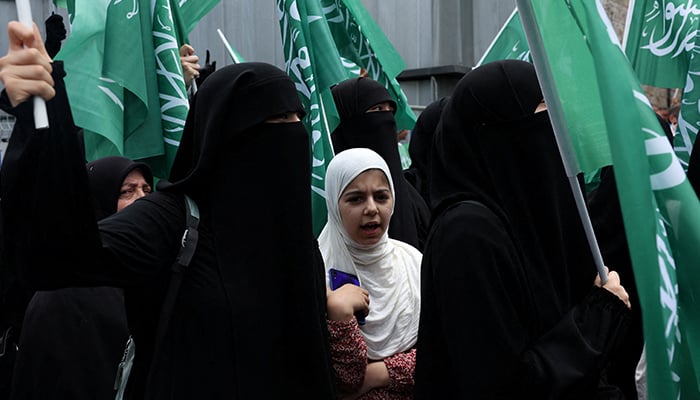 Demonstrators shout slogans during a protest against a blasphemous caricature published in the Turkish satirical magazine Lemanin central Istanbul, Turkey, July 1, 2025. — Reuters