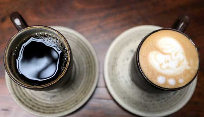 A cup of coffee and a cappuccino are seen at a Juan Valdez store in Bogota, Colombia June 5, 2019. — Reuters