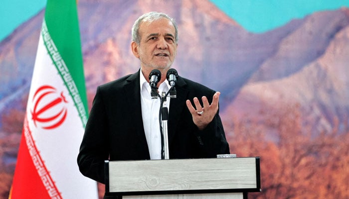 Iranian President Masoud Pezeshkian speaks during a meeting in Ilam, Iran, June 12, 2025. — Reuters