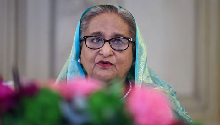 Sheikh Hasina speaks during the annual Munich Security Conference, in Munich, Germany February 17, 2024. — Reuters