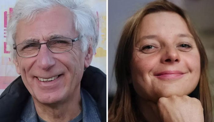 Jacques Paris (left) and his partner Cecile Kohler have been detained in Iran for more than three years. — AFP/File