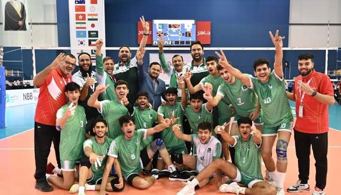 An undated picture of Pakistan U19 Volleyball team. - File