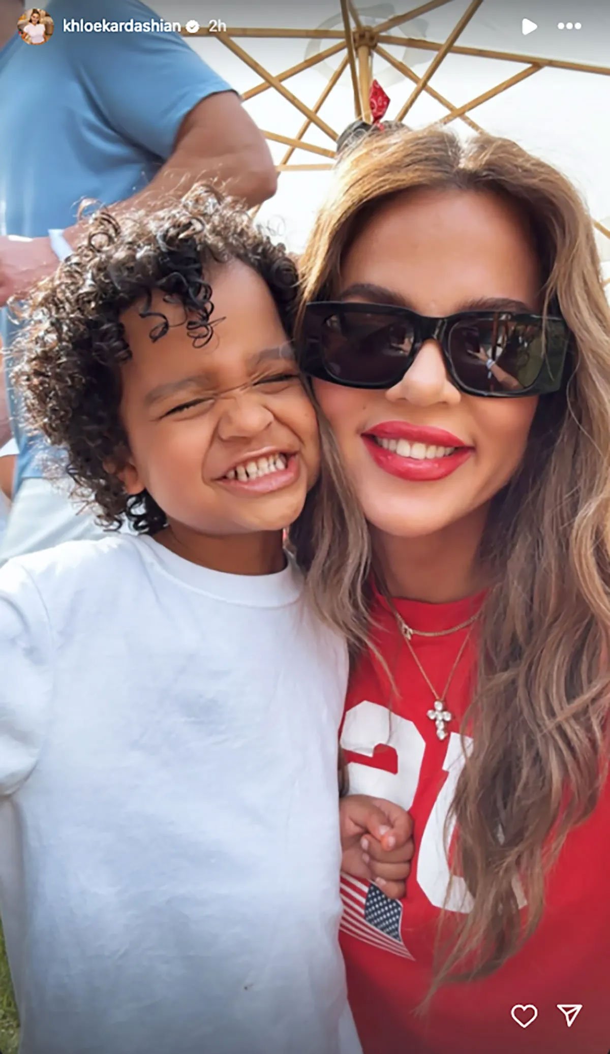 Khloé Kardashian marks Fourth of July with a red, white & blue-themed party