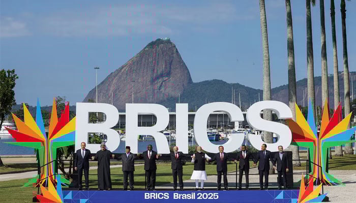 Brazils President Luiz Inacio Lula da Silva, Chinas Premier Li Qiang, Russias Foreign Minister Sergei Lavrov, Indias Prime Minister Narendra Modi, Indonesian President Prabowo Subianto, South Africas President Cyril Ramaphosa, Egypts Prime Minister Mostafa Madbouly, Ethiopias Prime Minister Abiy Ahmed Ali, Crown Prince of Abu Dhabi Sheikh Khaled bin Mohamed bin Zayed Al Nahyan, Irans Foreign Affairs Minister Seyed Abbas Araghchi pose for a family photo during the BRICS Summit in Rio de Janeiro, Brazil July 6, 2025. — Retuers