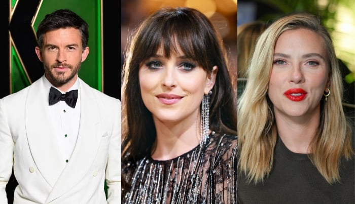 Photo: Dakota Johnson heaps praise for Scarlett Johansson, Jonathan Baileys Jurassic World: Rebirth