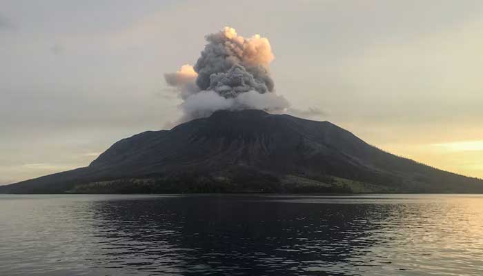Mount Ruang volcano spews volcanic ash as seen from Tagulandang in Sitaro Islands Regency, North Sulawesi province, Indonesia, April 19, 2024. — Reuters