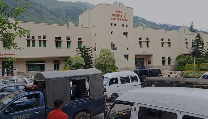 Outside view of District Headquarters (DHQ) Hospital Hattian Bala, in AJK. — Reporter