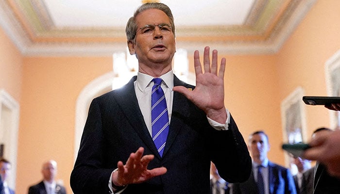 US Treasury Secretary Scott Bessent speaks to reporters at the Capitol in Washington, DC, US, June 27, 2025. — Reuters