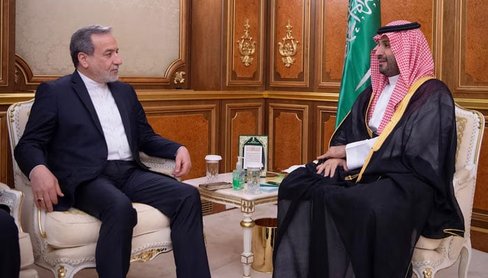 Saudi Crown Prince Mohammed bin Salman meets Iranian Foreign Minister Abbas Araghchi in Jeddah, Saudi Arabia, July 8, 2025. — Reuters