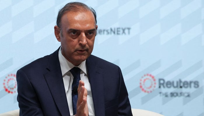 State Bank of Pakistan Governor Jameel Ahmad speaks at the Reuters NEXT Asia summit in Singapore, July 9, 2025. — Reuters