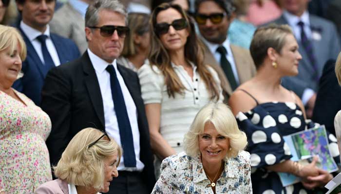 Queen Camilla leaves King Charles at home to join celebrities in Royal Box