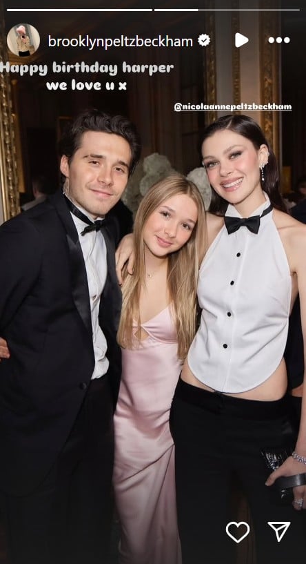 Brooklyn Beckham, Nicola Peltz mark Harpers birthday amid family feud