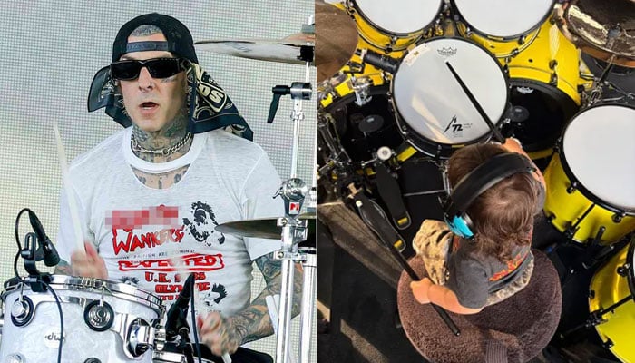 Travis Barker shares rare snap of son Rocky Thirteen