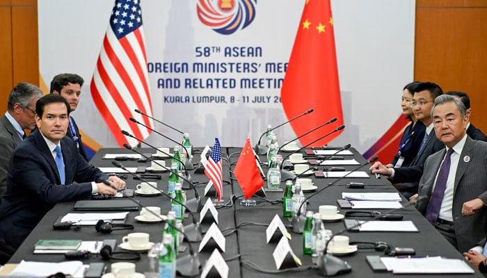 US Secretary of State Marco Rubio meets with Chinas Foreign Minister Wang Yi during the 58th ASEAN Foreign Ministers meeting and related meetings at the Convention Centre in Kuala Lumpur on July 11, 2025. — Reuters
